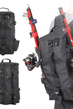 Sac à dos de pêche multifonctionnel de grande capacité,