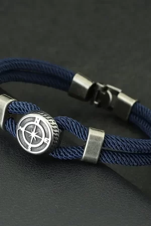 Bracelet boussole viking pour homme