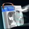 Climatiseur portable 3 en 1, petit refroidisseur d'air, veilleuses LED