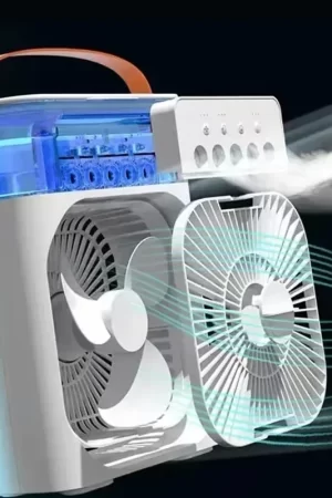 Climatiseur portable 3 en 1, petit refroidisseur d'air, veilleuses LED