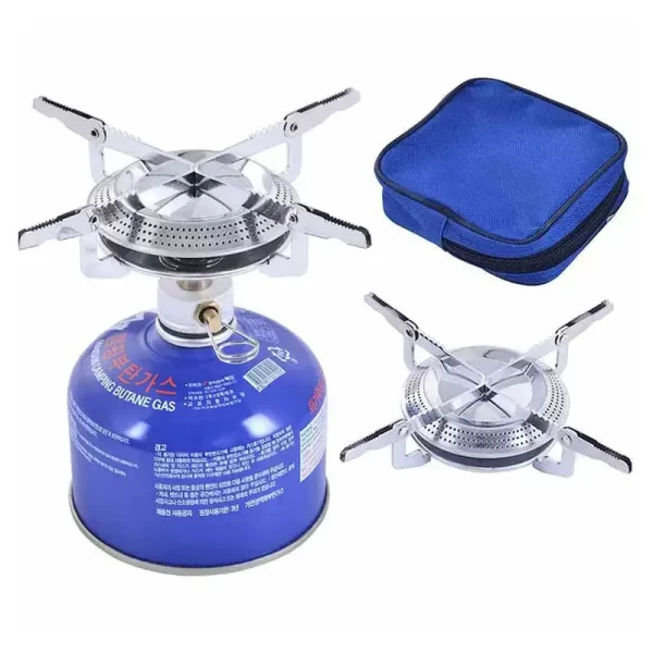Cuisinière à gaz de Camping coupe-vent, sac à dos pliable Portable, tête de cuisinière électronique, cuisine en plein air pique-nique randonnée alpinisme Camping