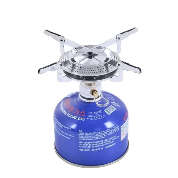 Cuisinière à gaz de Camping coupe-vent, sac à dos pliable Portable, tête de cuisinière électronique, cuisine en plein air pique-nique randonnée alpinisme Camping – Image 2